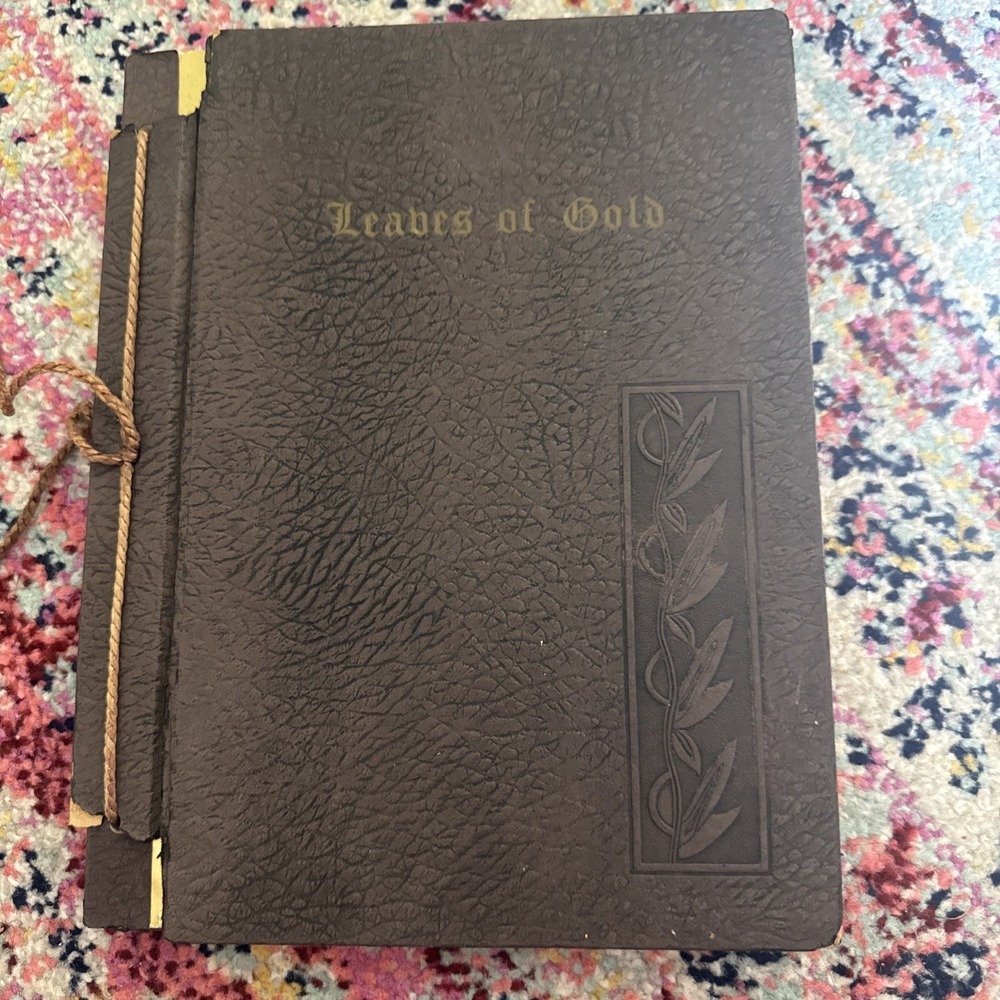 Vintage 1956 5th‎ Edition Leaves of Gold Book Prayers Verse Hand Bound Religious